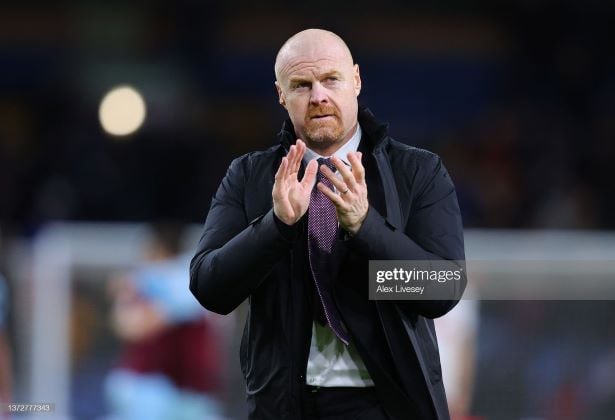 BURNLEY, ENGLAND - FEBRUARY 23: Sean Dyche the manager of Burnley after the Premier League match between Burnley and Tottenham Hotspur at Turf Moor on February 23, 2022 in Burnley, England. (Photo by Alex Livesey/Getty Images)