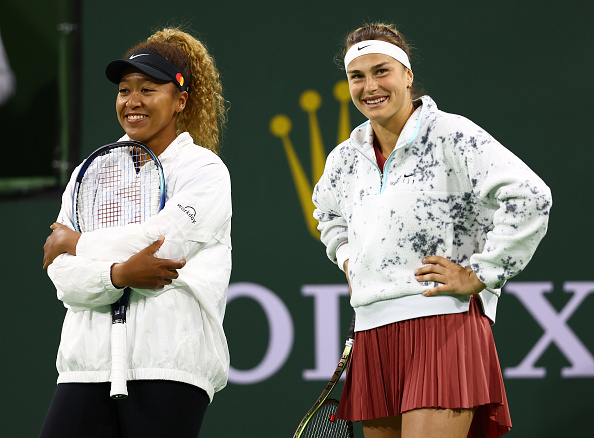 Osaka and Sabalenka participated in a special TieBreak Tens event last night (Clive Brunskill/Getty Images)