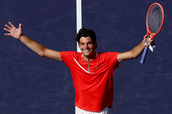 Fritz celebates reaching his first Masters Final (Matthew Stockman/Getty Images)