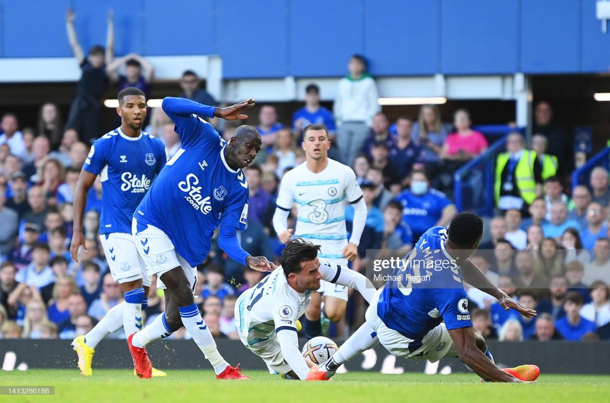 Chilwell wins a penalty before halftime (Image via Michael Regan/Getty)