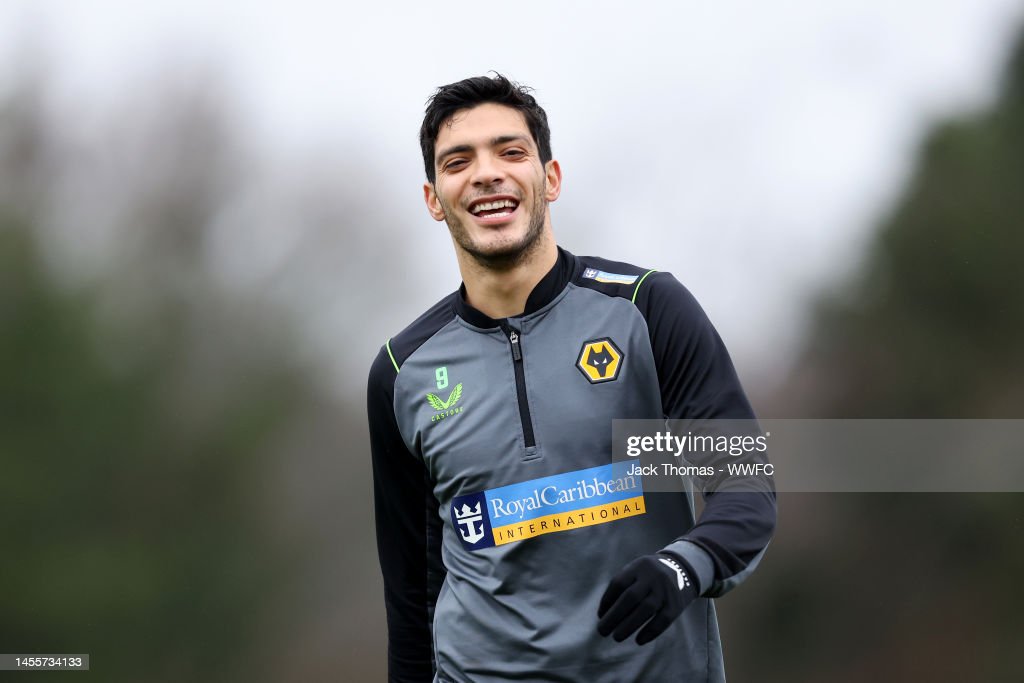 Raul Jimenez in training this week (Photo by Jack Thomas/WWFC via GettyImages)