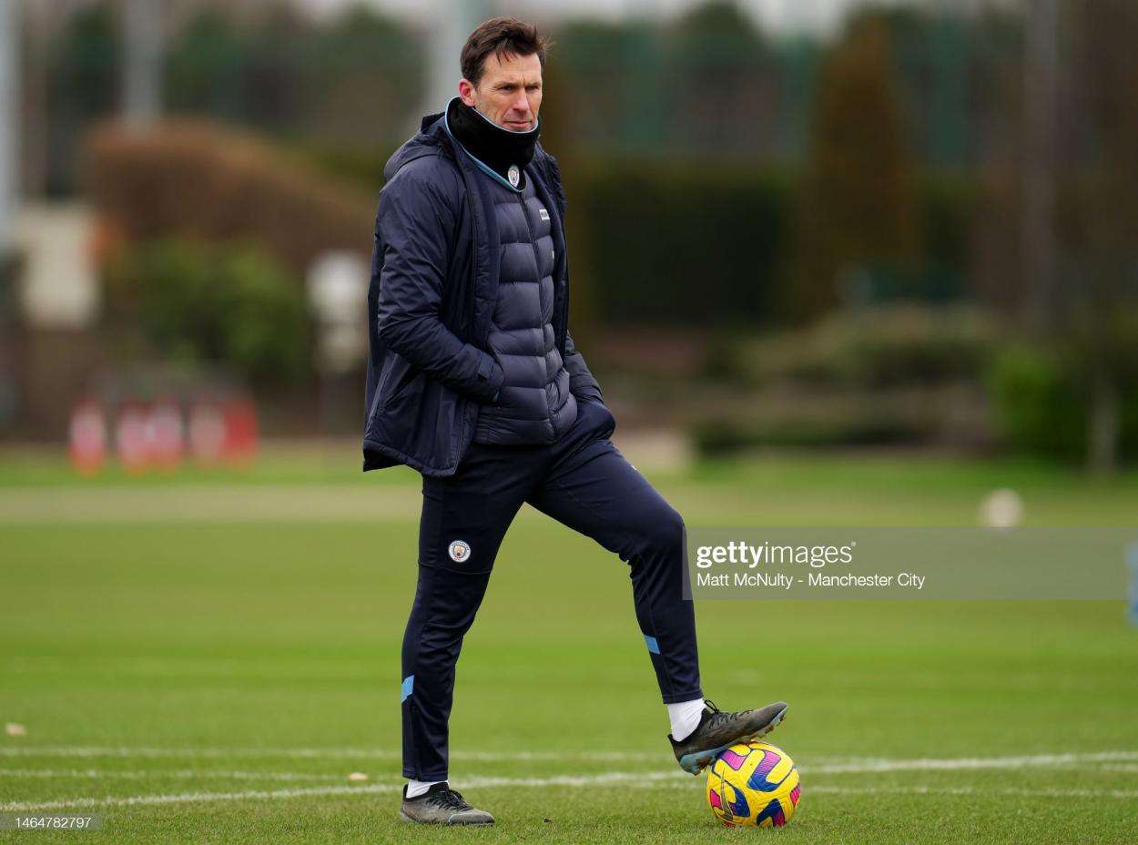 Gareth Taylor in training. (Photo by Matt McNulty - Manchester City/Manchester City FC via Getty Images)