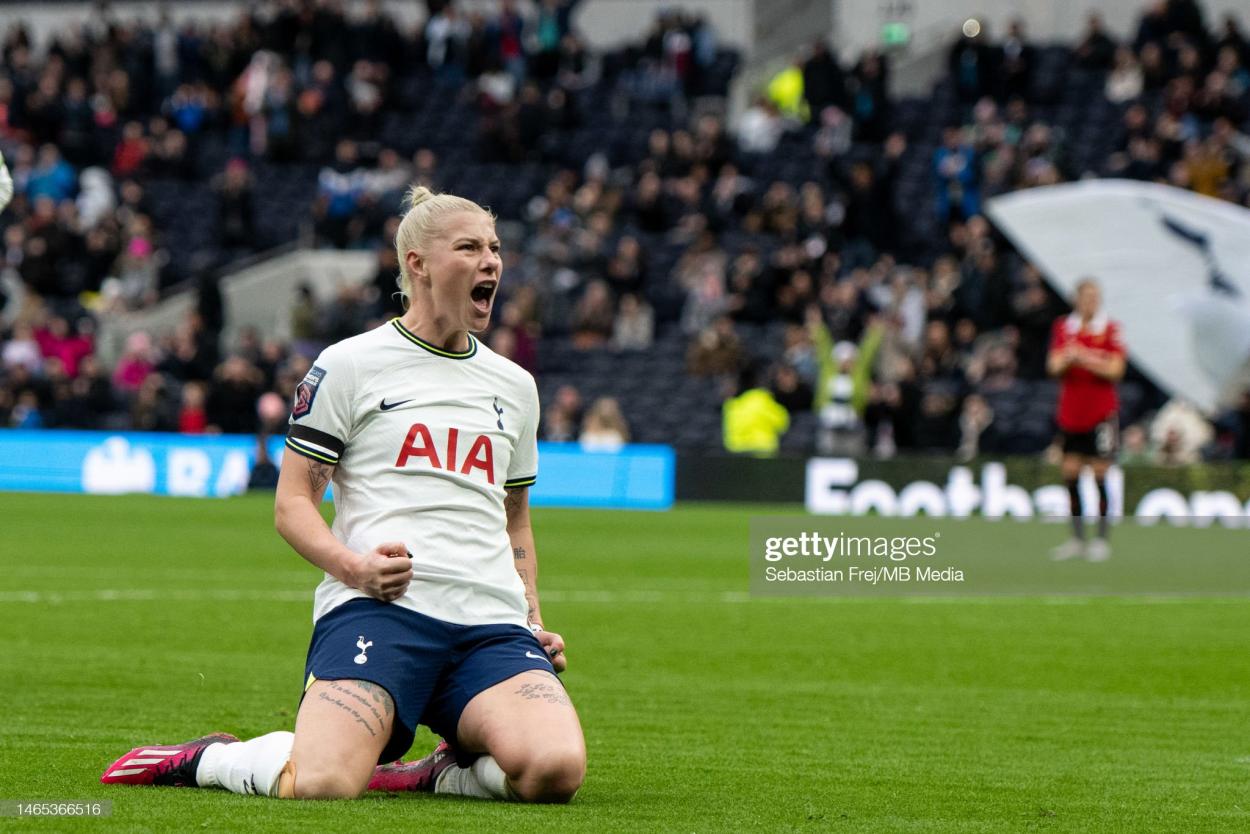 Spurs forward Bethany England has four goals in five games (Photo by Sebastian Frej/MB Media/Getty Images)