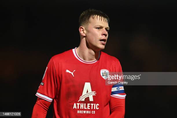 A late fitness call will be taken on <strong><a  data-cke-saved-href='https://www.vavel.com/en/football/2023/02/16/1137931-cheltenham-vs-barnsley-league-one-preview-gameweek-33-2023.html' href='https://www.vavel.com/en/football/2023/02/16/1137931-cheltenham-vs-barnsley-league-one-preview-gameweek-33-2023.html'>Mads Andersen</a></strong>.  (Photo by Gareth Copley/Getty Images)