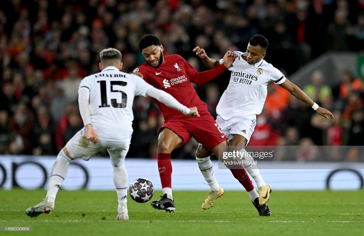 Joe Gomez in action against Real Madrid (Photo: Andrew Powell/Liverpool FC via GETTY Images)