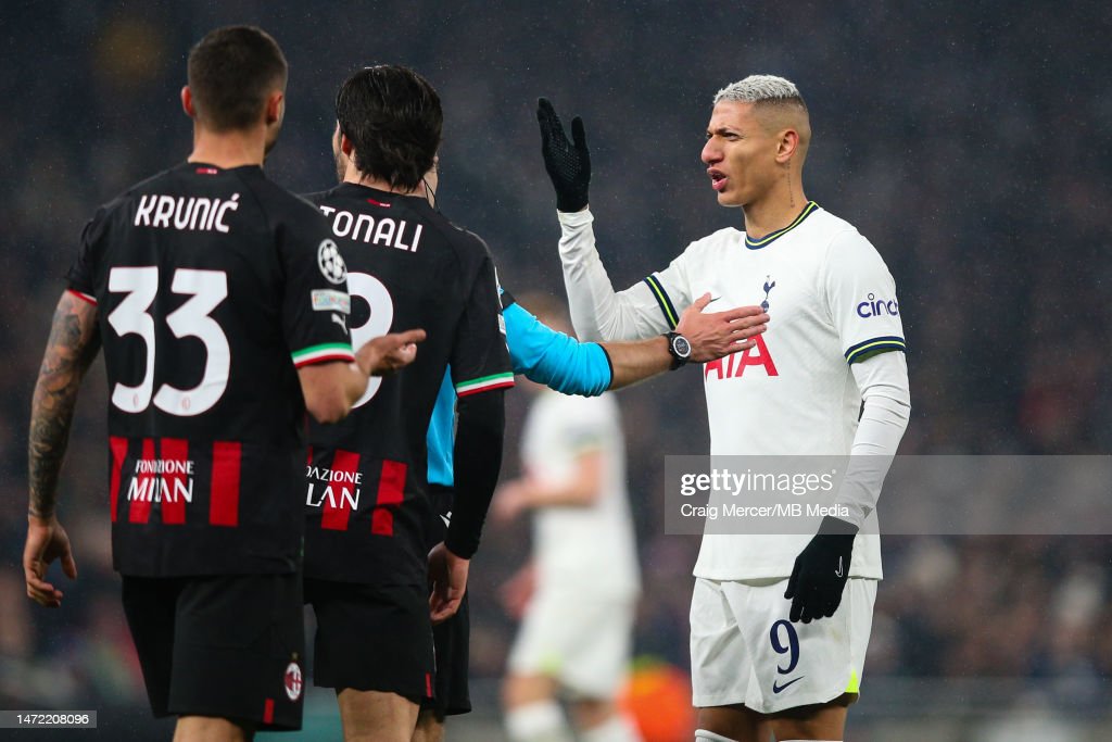 Richarlison against AC Milan. (Photo by Craig Mercer/MB Media/Getty Images)