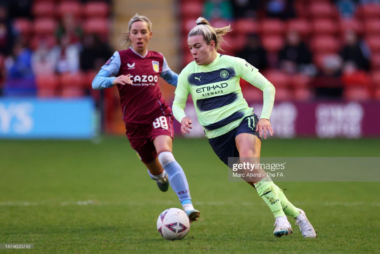 Lauren Hemp impressed on the left wing as City dominated proceedings. (Photo by Marc Atkins - The FA/The FA via GettyImages)