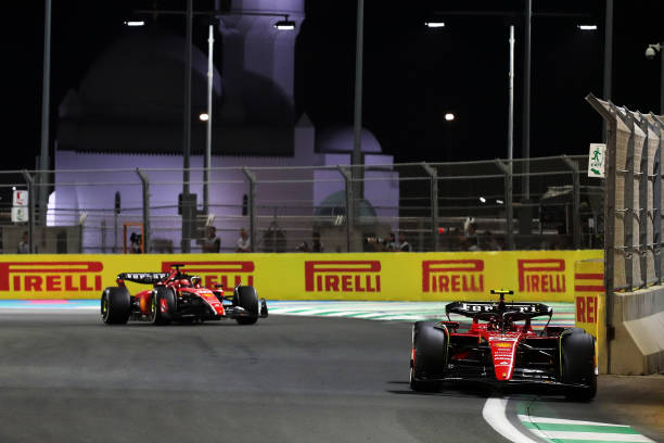 Los dos Ferrari en el circuito | Fuente: Getty Images