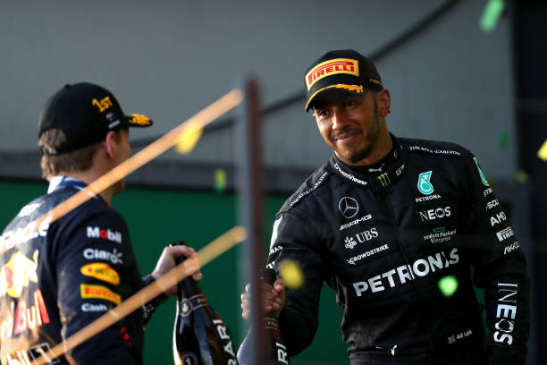 Lewis Hamilton en el podio de Australia | Fuente: Getty Images
