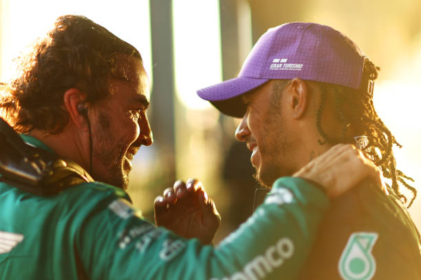 Alonso y Hamilton después de la carrera | Fuente: Getty Images