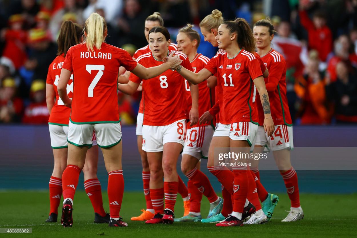 Wales ran away into a three goal lead by half time (Photo by Michael Steele/Getty Images)