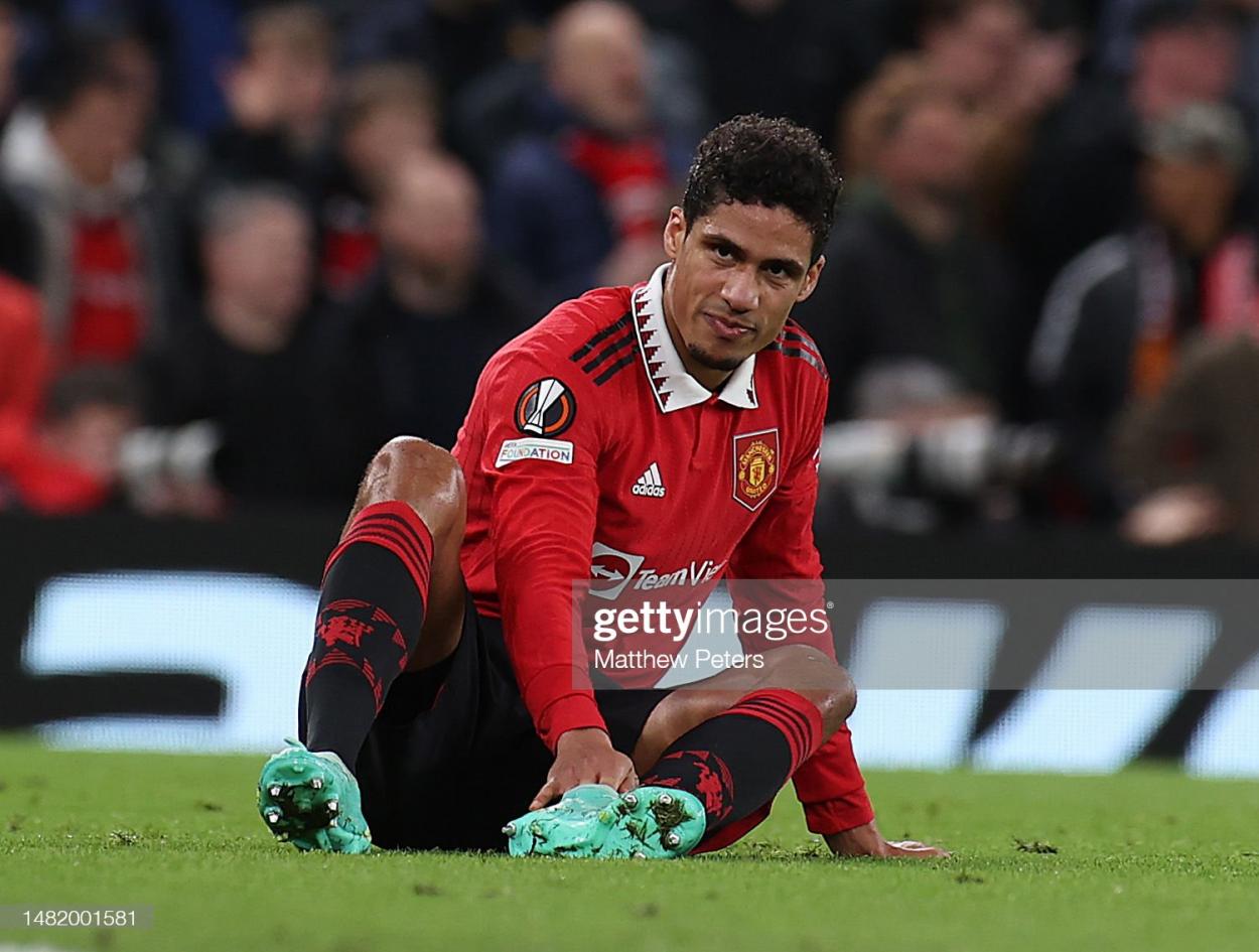 Raphael Varane. (Photo by Matthew Peters/Manchester United via Getty Images)