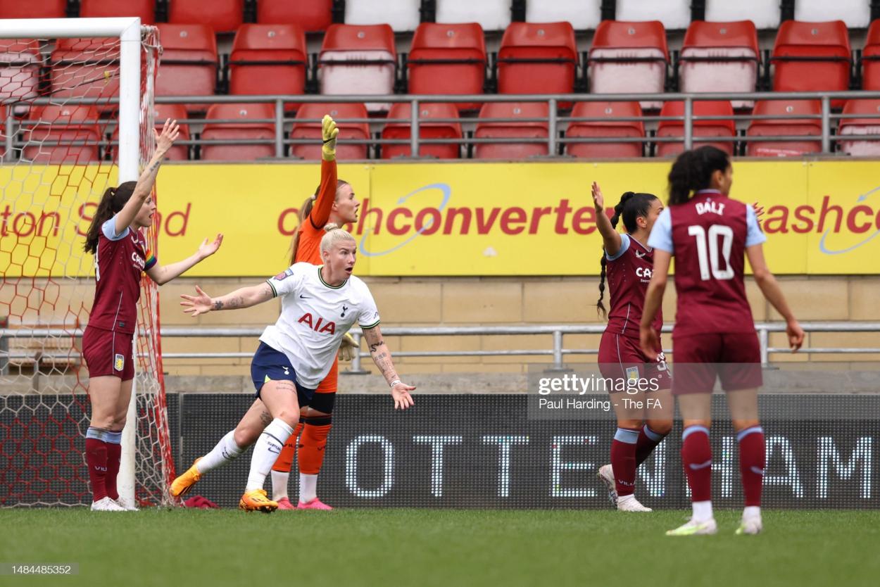 Bethany England makes it 3-2. (Photo by Paul Harding - The FA/The FA via Getty Images)