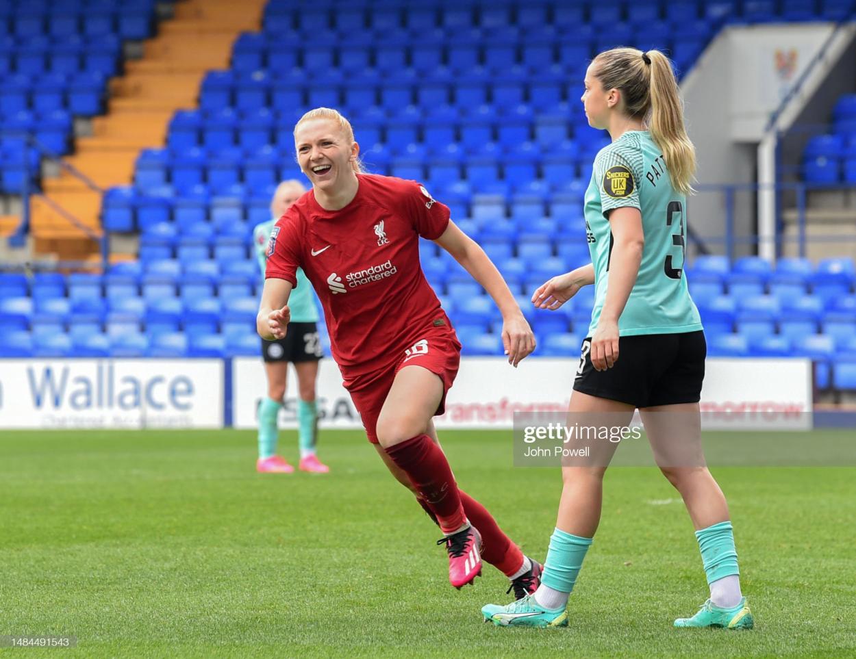 Ceri Holland scored twice against Brighton two weeks ago (Photo by John Powell/Liverpool FC via Getty Images)