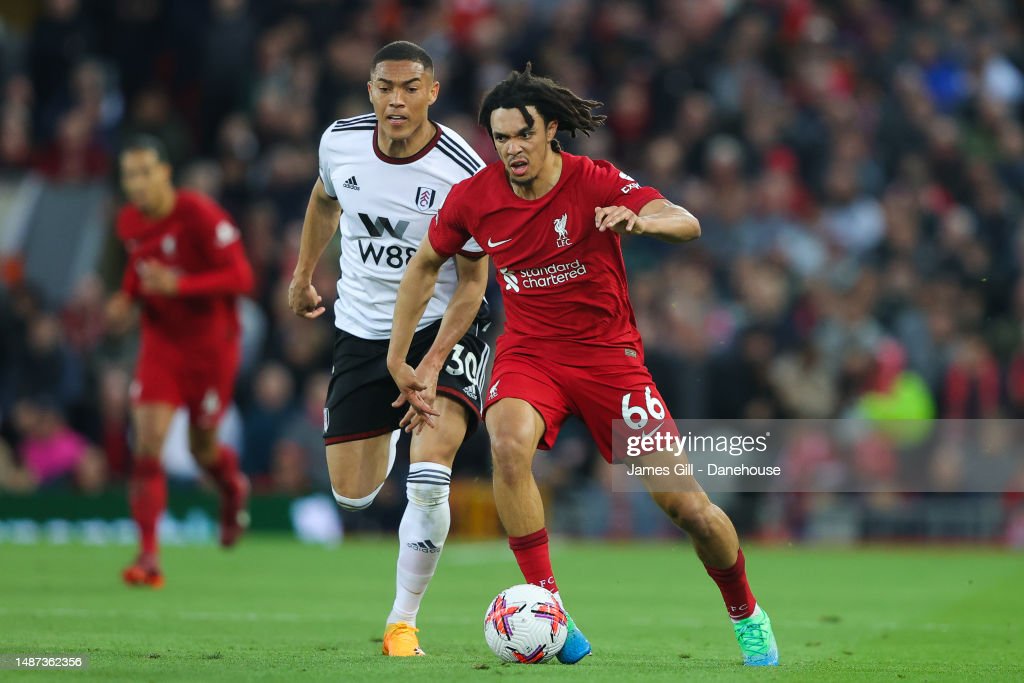 <strong><a  data-cke-saved-href='https://www.vavel.com/en/football/2023/04/24/liverpool-fc/1144796-trent-alexander-arnold-leading-liverpools-late-european-charge.html' href='https://www.vavel.com/en/football/2023/04/24/liverpool-fc/1144796-trent-alexander-arnold-leading-liverpools-late-european-charge.html'>Trent Alexander-Arnold</a></strong> in action versus Fulham (Image by James Gill/Getty Images)