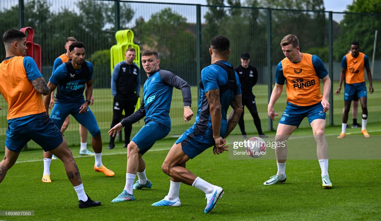 Newcastle during training. (Photo by Serena Taylor/Newcastle United via Getty Images)