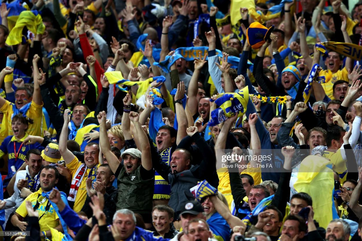 Ukraine fans are set to flood Wembley with their famous yellow and blue. (Photo by Dave Rogers - The FA/The FA via Getty Images)