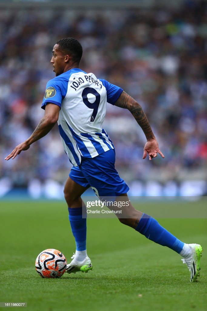 Joao Pedro on the ball for Brighton against Luton (Photo by Charlie Crowhurst/Getty Images)