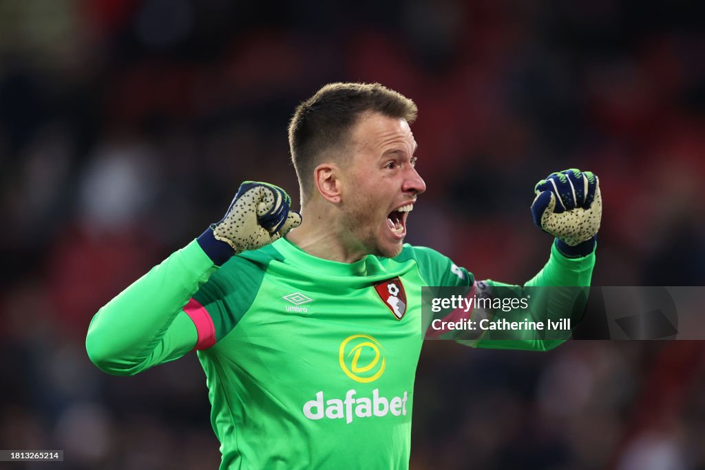 Neto celebrates against <strong><a  data-cke-saved-href='https://www.vavel.com/en/football/2024/03/04/premier-league/1174845-four-things-we-learnt-from-arsenal-hitting-sheffield-united-for-six.html' href='https://www.vavel.com/en/football/2024/03/04/premier-league/1174845-four-things-we-learnt-from-arsenal-hitting-sheffield-united-for-six.html'>Sheffield United</a></strong>. (Catherine Ivill via GettyImages)