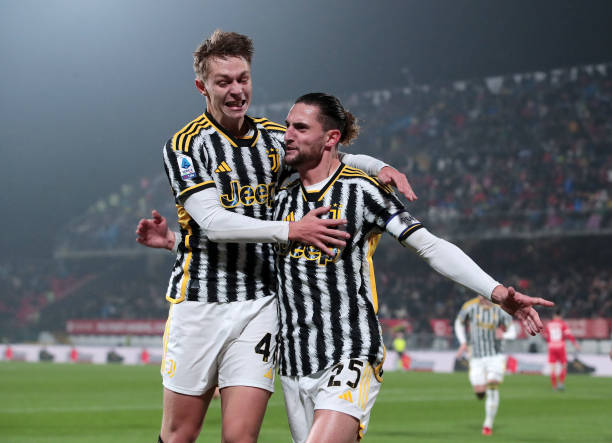 Rabiot celebrando el gol de la Juventus. Foto: Getty Images