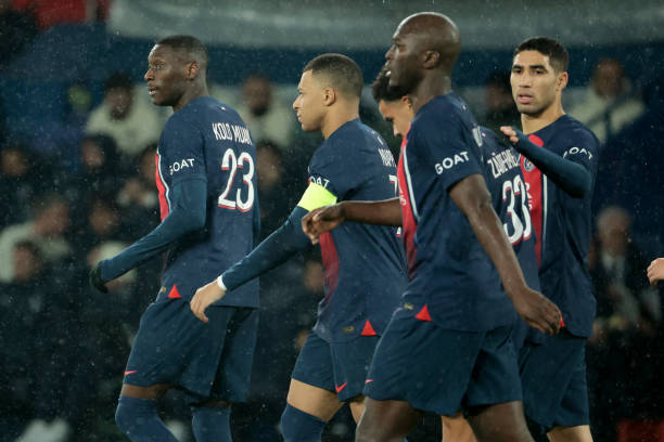 Los jugadores del PSG celebrando uno de los goles frente el Nantes. Foto: Getty Images