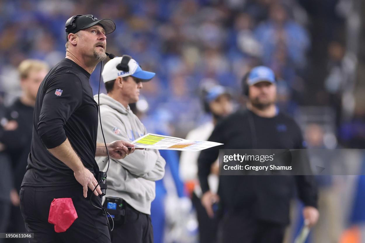 Dan Campbell on the touchline against Tampa (Photo: Gregory Shamus/GETTY Images)