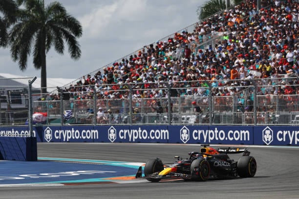 Max Verstappen of the Netherlands driving the (1) Oracle Red Bull Racing RB20 during the F1 <strong><a  data-cke-saved-href='https://www.vavel.com/en-us/racing/2023/11/17/1163240-sin-city-racing-the-checkered-history-of-motorsport-in-las-vegas-part-3.html' href='https://www.vavel.com/en-us/racing/2023/11/17/1163240-sin-city-racing-the-checkered-history-of-motorsport-in-las-vegas-part-3.html'>Grand Prix</a></strong> of Miami at Miami International Autodrome on May 5, 2024 in Miami, United States. (Photo by Qian Jun/MB Media/Getty Images)