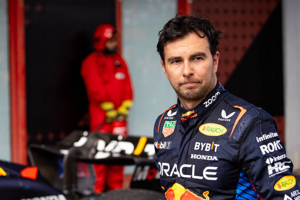 Sergio Perez of Mexico and Oracle Red Bull Racing in parc ferme during the F1 Grand Prix of Emilia-Romagna at Autodromo Enzo e Dino Ferrari Circuit on May 19, 2024 in Imola, Italy. (Photo by Kym Illman/Getty Images)
