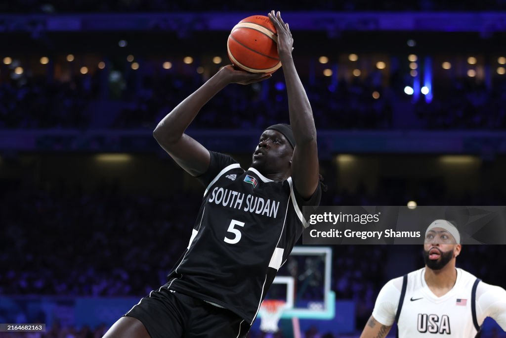 Underdog... Nuni Omot was a star for South Sudan today. (Photo: Gregory Shamus/Getty Images)