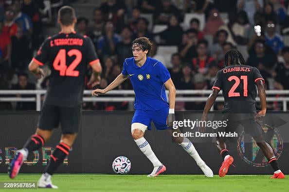 Marco Palestra vs AC Milan (Photo by Darren Walsh/Chelsea FC via Getty Images)