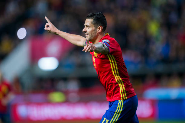 Vitolo celebrando un gol con la Selección Española | Fuente: GettyImages