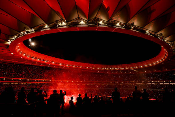 Afición del Atlético de Madrid en un partido de La Liga Santander. Foto: Getty Images.