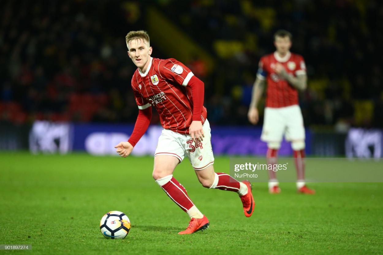 The midfielder made his <strong><a  data-cke-saved-href='https://www.vavel.com/en/football/2023/02/03/womens-football/1136574-leicester-city-vs-manchester-city-womens-super-league-preview-gameweek-13-2023.html' href='https://www.vavel.com/en/football/2023/02/03/womens-football/1136574-leicester-city-vs-manchester-city-womens-super-league-preview-gameweek-13-2023.html'>Bristol City</a></strong> debut in an FA Cup game against Watford. (Photo by Kieran Galvin/NurPhoto via Getty Images)
