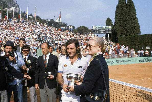 Princess Grace of Monaco presented Vilas with the Monte Carlo title in 1982 (Image: Patrick Siccoli)