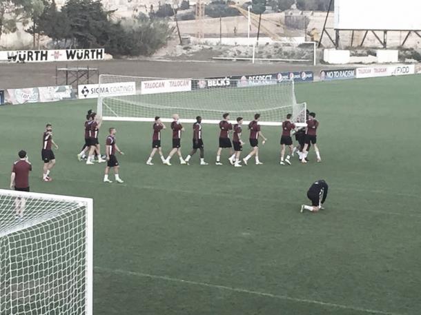 The Scottish side during their evening training session l Photo: Gianluca Lia - VAVEL.