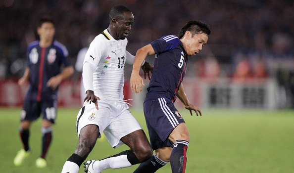 Adomah in international friendly action for Ghana against Japan | Photo: Adam Pretty/Getty Images