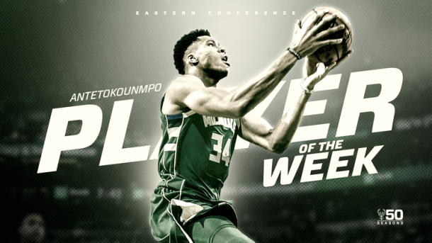 Giannis Antetokounmpo MVP de la semana 1 en la NBA / Foto:NBA.com