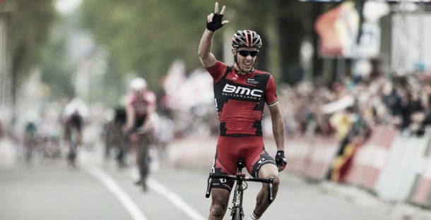 Gilbert consiguió su tercera Amstel atacando en el Cauberg | Fuente: BMC Racing Team oficial.