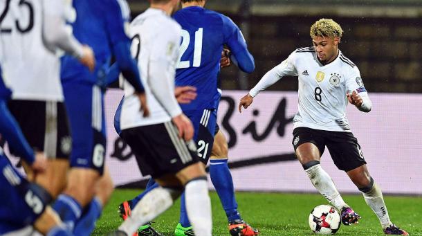 Gnabry debutó con un hat-trick con la absoluta | Foto: DFB Team