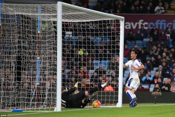 Okazaki puts Leicester ahead (photo: PA)