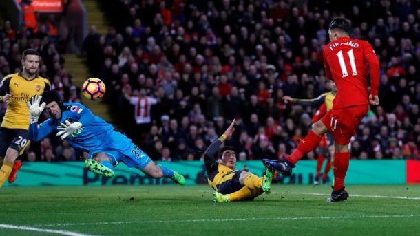 La rete di Roberto Firmino, www.premierleague.com