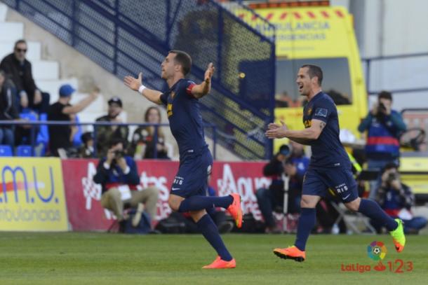 Góngora celebrando su gol | Foto: La Liga