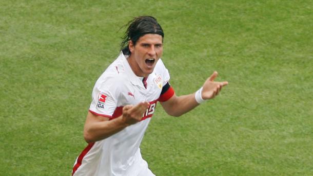 Mario Gomez beim VfB Stuttgart, mit dem er 2007 deutscher Meister wurde. | Quelle: vfb.de