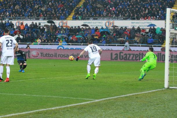 Uno dei 9 goal stagionali, contro il Cagliari, www.sportmediaset.it