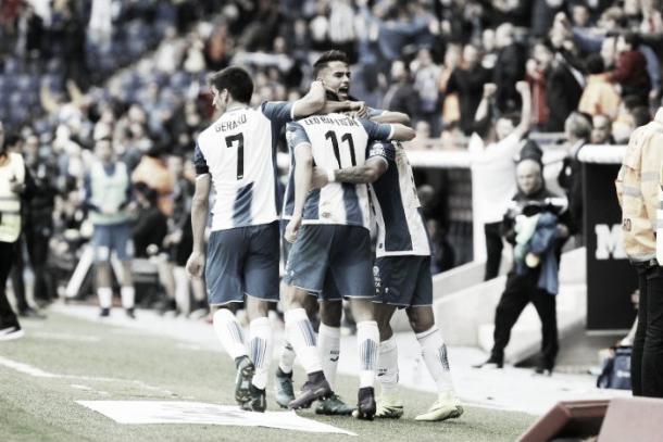 El Espanyol celebra un tanto | FOTO: VAVEL