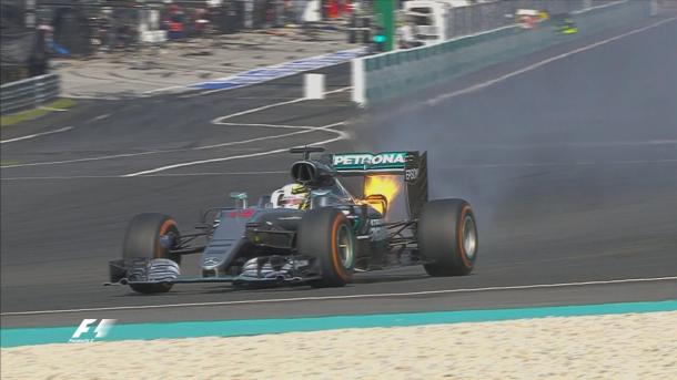 Hamilton rompe motor | Twitter oficial de la F1