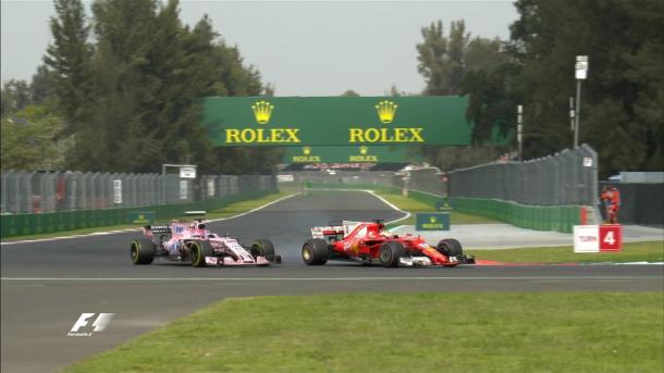 Il sorpasso di Vettel su Perez | twitter