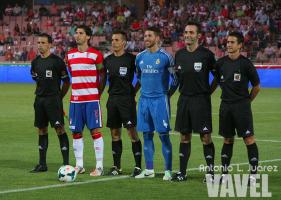 Los capitanes, Mainz y Ramos, antes del partido | Foto: Antonio L. Juárez | VAVEL