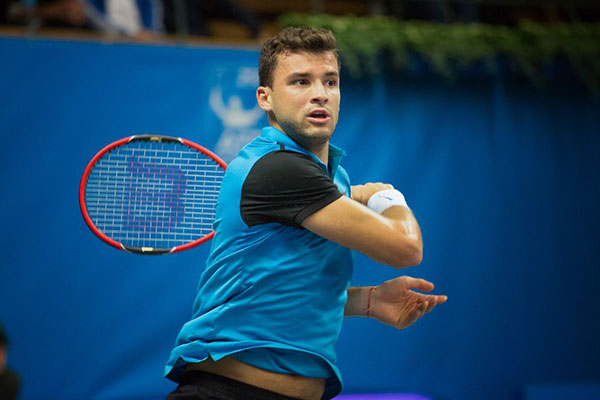 Grigor Dimitrov disputando un punto en la pasada edición del torneo. Fuente: GrigorDimitrov.com