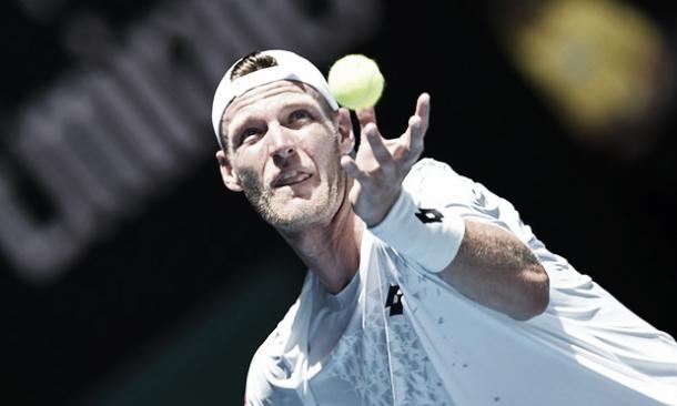 Groth's serve misfired during the second round match (photo: theguardian.com)